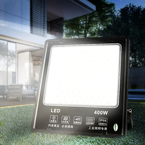 400W IP68 Projecteur LED Extérieur Étanche pour Jardin Sécurité 6500K Blanc LED Spot avec Support Mural pour Couloir Éclairage
