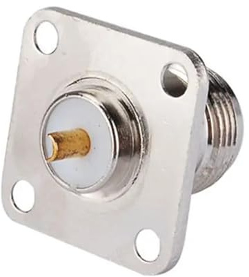 10 pezzi N tipo L16 presa jack femmina montaggio connettore flangia 4 fori saldare for pannello telaio coassiale ottone