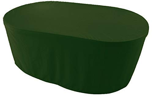 Pirate Premium Outdoor Waterproof Garden Furniture Cover Set - Oval Table 180x120x75cm & Patio Chair - 600D Oxford Fabric Black Dustproof Protection