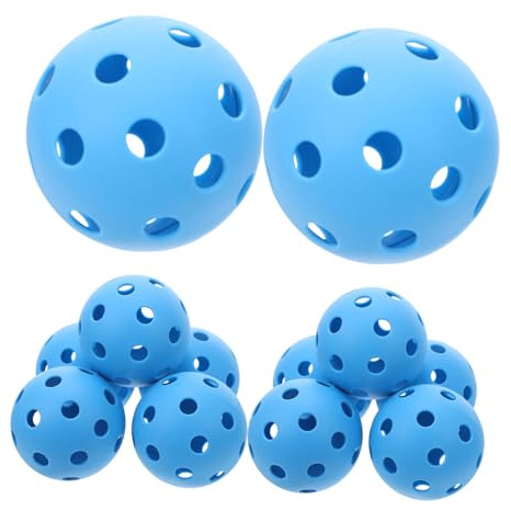 HOLIDYOYO 12 Kleine Trainingsbasebälle aus Kunststoff Perforierte Übungsbasebälle 72mm Leichte Hohle Softbälle für Schlagtraining Drinnen und Draußen Portable Pe Bälle