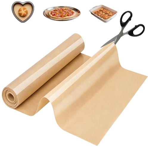 Lámina de silicona para hornear permanente, 30 x 300 cm, alfombrilla de horno reutilizable, alfombrilla de silicona recortable, antiadherente, papel para hornear, alfombrilla para horno, freidoras de