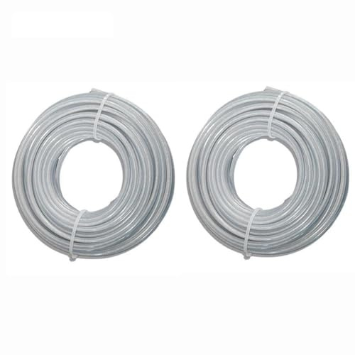 Lawnoval Cable de alambre de acero reforzado con núcleo, 24 mm, 27 mm, 33 mm, 35 mm x 15 m, paquete de 2 bobinas de repuesto para cortacésped y cortadores de cepillo de 35 mm
