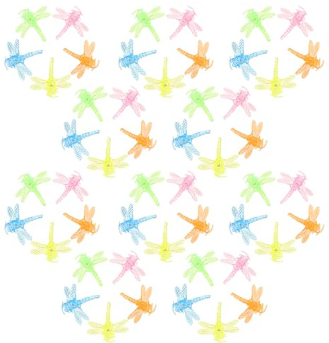 TOBBOMEY Clip per Piante Rampicanti a Forma di Libellula, Set da 50 Clip Colorate in Plastica per Supporto Steli Orchidee e Viti da Giardino, Morsetti Decorativi Riutilizzabili per Piante