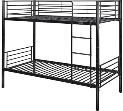 Habitat et Jardin Lit superposé Adam - 90 x 190 cm - Métal (Noir)
