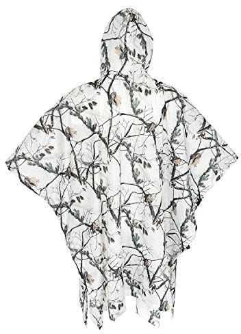Leichte Camo Regen Poncho Multifunktionale Military Wasserdichte Kapuzen-Regenmantel für Outdoor Jagd Angeln