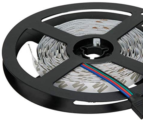ECD Germany LED Strip Streifen SMD 5050 RGB 20m - 30 LEDs/m - 360 lm/m - Farbwechsel - Selbstklebend - Wasserdicht IP65 - LED Stripe Leiste Lichterkette Lichtleiste Lichtband Band Beleuchtung