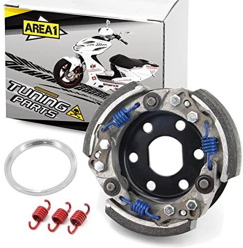 Area1 Tuning Kupplung 110mm einstellbar für 50ccm 2Takt Motorroller von ATU Explorer AGM Nova Motors GT Union Longija Mawi RS Ultima Sprint Tauris Benero TNG MuZ Forstinger Jack-Fox JM Motor (1E40QMB)