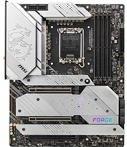 MSI Z690 Force WiFi Gaming Motherboard (ATX, 12th Gen Intel Core, LGA 1700 Socket, DDR5, PCIe 4, CFX, M.2 Slots, Wi-Fi 6E)
