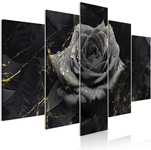 B&D XXL - Akustikbild 225x112 cm Bilder mit Akustikschaumstoff Hochleistungsschallabsorber Schallschutz Leinwandbild XXL 5 tlg Wandbild b-C-0592-b-m