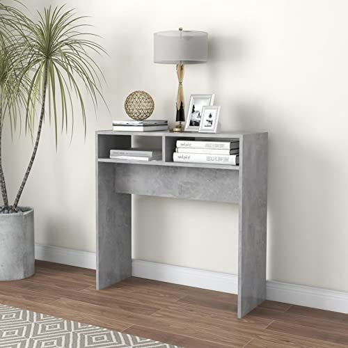 Susany Console Table Console & Sofa Tables Hall Table Home Side Table Entryway Hallway Home Decor Concrete Grey 78x30x80 cm Chipboard