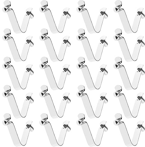 Create idea 20 Stück Kajak-Paddel-Schnappfeder-Clips, 6 mm Druckknopf, Federclip, Verriegelungsrohr-Stift für Kajak, Paddel, Zeltstange, Mangan-Stahl, Silber