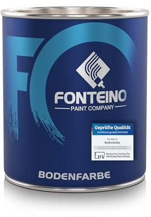 Bodenfarbe Bodenbeschichtung Betonfarbe Betonbodenfarbe Kellerboden, geruchsarm - Rustikalrot 750ml