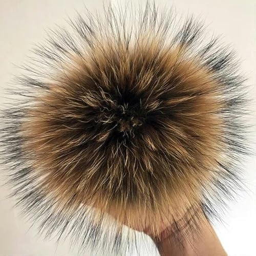 LegendTech 2 Pompon in Pelliccia di Volpe Naturale per Berretti Cappello Pompon in Pelliccia Fai da Te per Berretti Borse Accessori Sciarpa