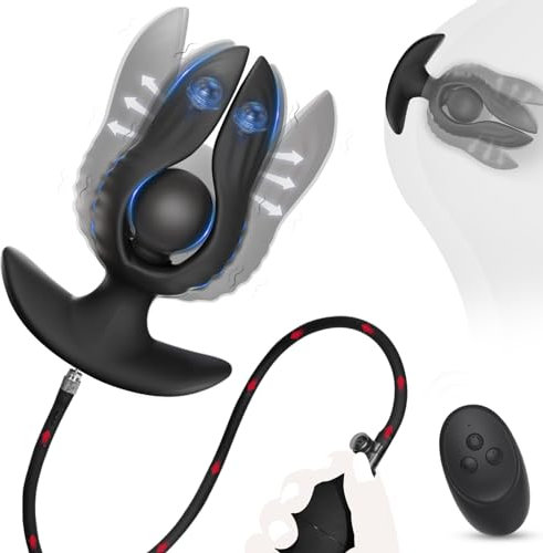 BDSMYEE Analplug Aufblasbar Analvibratoren für Mann Prostata Stimulation Männer Vibrator mit Fernbedienung erotisches Sexspielzeug für Männer solo Sex Toyset Herren (2024)