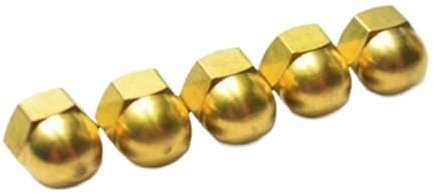 1-10 Stück M3 M4 M5 M6 M8 M10 M12 M16 Kupfer Messing Hutmutter Sechskantkappe Metrische Kuppelmutter (Size : M8 2pcs)