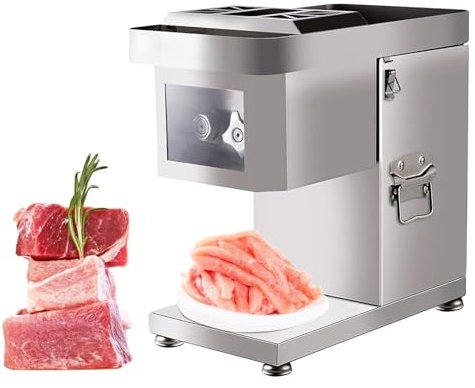 YOtat Máquina Cortadora De Carne Comercial De 1500 W, Cortadora De Carne Eléctrica, Cortadora De Procesador, para Carne De Res, Cerdo, Frutas Vegetales, CE/Fcc/CCC (A 2,5 Mm)