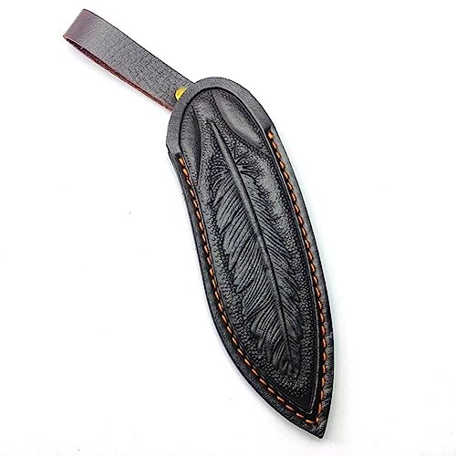 Tsffae Kleine Gerade Messertasche, Leder-messerscheide, Outdoor-Taille, Hängende Hülle, Tragbare Messerscheide, Holster, Gerade Messerscheide