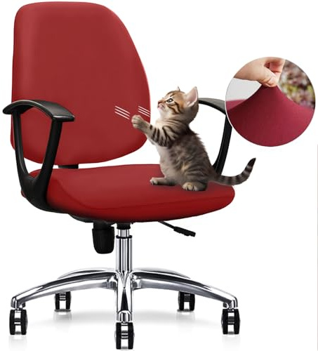 DHXYZZB Stretch Office Chair Covers, Removable Washable Chair Seat Cover Protector Cover with Ties, Universal Armchair Cover Slipcover