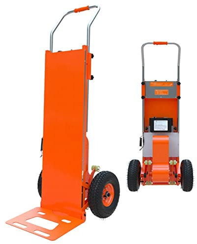Carro Eléctrico Para Subir Escaleras, Carretilla De Mano Que Ahorra Mano De Obra Para Subir Y Bajar Escaleras Con Carga De 200 Kg, Carro Fácil De Operar Con Motor Sin Escobillas De 500 W/Naranja/48