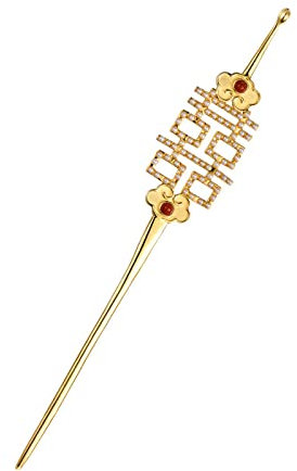 Haarschmuck, Vintage-Haarstäbchen, Perlen-Haarnadel, S925-Silber, chinesische Haar-Essstäbchen, verzierte Emaille-Ruyi-Glückssymbol-Haarstäbchen for Dutts, Haar-Dutt-Schmuck for Braut, Frauen, Mädchen