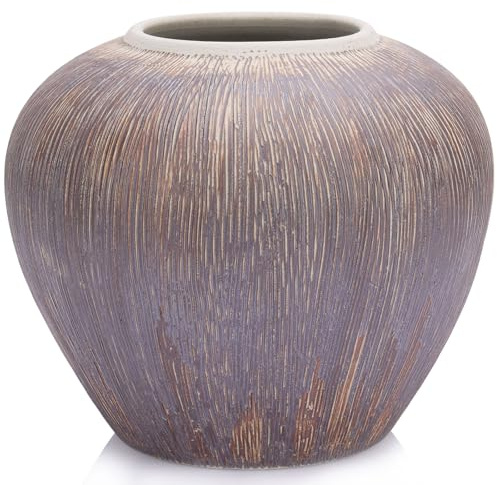 Rustikale Keramikvase für Innendekoration, gealterter Terrakotta-Blumentopf (Rustic09)