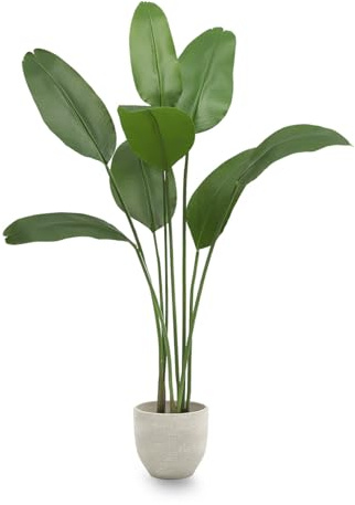 Maia Shop | Strelitzia Nicolai | Paradiesvogel | Kunstpflanze | Maße: 150 x 100 cm | Künstliche Pflanzen | Fake Plant | Plastik Pflanze | Deko | Deko Wohnzimmer