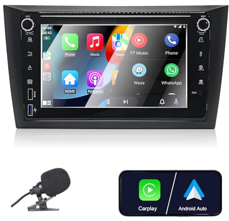 Liulbobu Autoradio für VW Golf 6 Kompatibel Wireless Apple Carplay & Android Auto, 8 Zoll Golf 6 Radio mit Touchscreen/Bluetooth/FM/AM/USB/DSP/RDS/Mirror Link