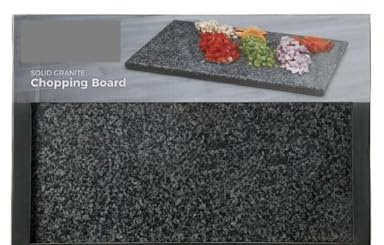 New Quality Solid Granite Chopping Board - Dark Grey with Non Slip Feet