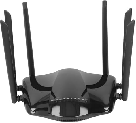 Modem Routeur 4G LTE débloqué Double Bande avec Emplacement pour Carte SIM, 6 Antennes, Routeur Cellulaire WiFi Double Bande 2,4 G 5G Gigabit 4G B1 B3 B5 B7 B8 FDD (EU)
