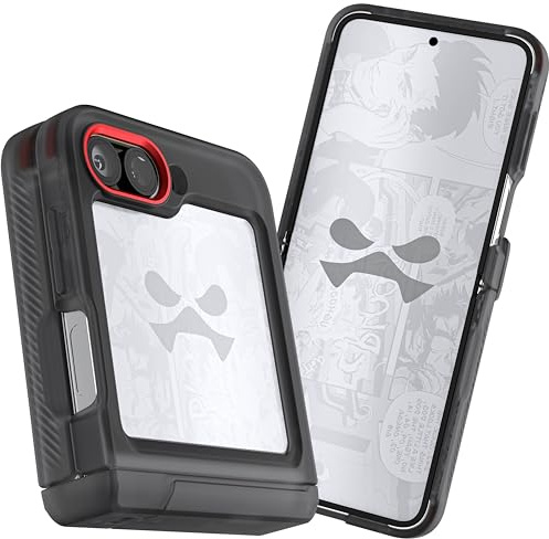 Ghostek Covert Clear Galaxy Z Flip 6 Case with Built-in Kickstand and Full Hinge Protection Shockproof Protective Phone Cover Designed for 2024 Samsung Galaxy Z Flip6 (6.7) (Smoke)