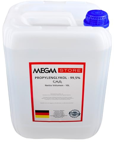 Megaa store Propylenglykol 99,5% | 1L bis 20L | Kühlmittel Solarflüssigkeit Kühlsystem Heizungs- Solar- Klimaanlagen- und Wärmepumpen Installationen