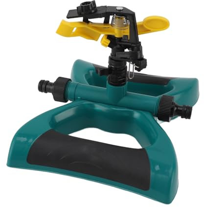 aqxreight Irrigatore da Giardino Rotante, Irrigatore Automatico per Prato per Copertura di Ampie Aree, Adatto per Giardino, Prato e Terrazza, con Base Facile Irrigazione,