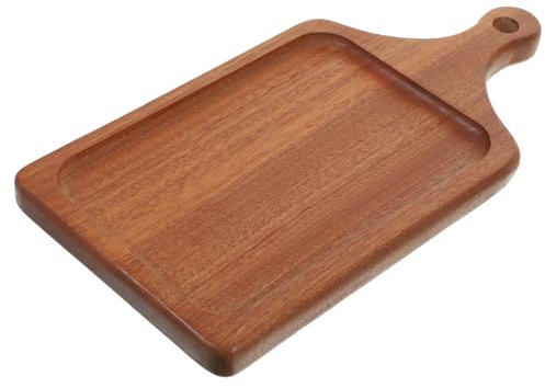 ABOOFAN Bandeja Rectangular De Madera Tabla De Cortar Mango Ideal para Casa y Comedor 30x15x2cm