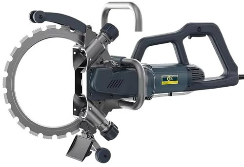 LMYYDES Machine de découpe Murale, scie Circulaire à béton 8800W/9500W avec Pompe à Eau de Liaison, Profondeur de Coupe de 27 cm, Machine de découpe de rainures murales,9800W