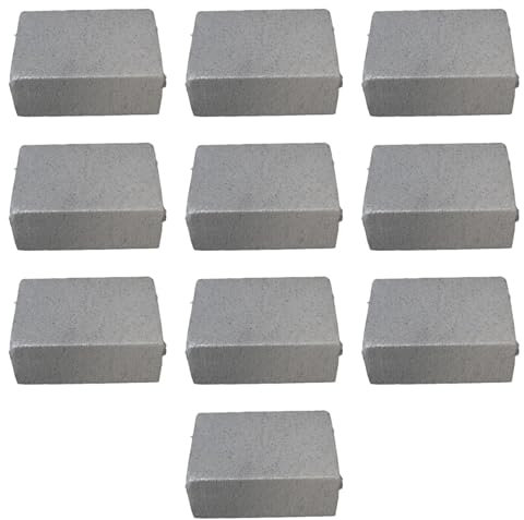Milageto 10x Pietre per la Pulizia della griglia del Barbecue, detergenti per Griglie Resistenti, Portatili, Pietre per la Pulizia della Piastra in pomice,
