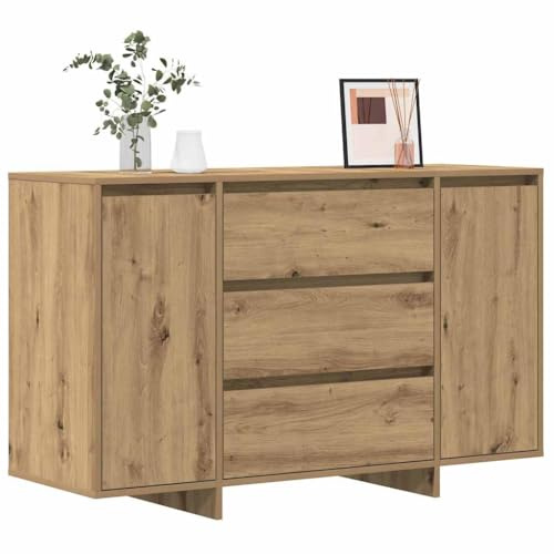 vidaXL Sideboard Artisan-Eiche 120 x 41 x 75 cm Holzwerkstoff | Hier hast du reichlich Platz für all deine Dinge, Schick und passt überall gut rein, Aus massivem Eichenholz, das lange hält