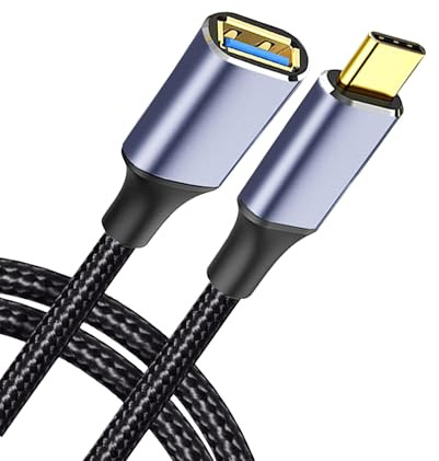 MISYNLON 4.9Ft Type C to USB Extension Cable, Type C Male to USB A 3.0 Female Converter 5Gbps Data Sync and Charging OTG Adapter Cable, for Computer,Laptop,Tablet, phone15/16, S24/S23/S22/S21