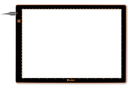 Wafer 2 Light Pad (A3) for Tracing, Drawing, Sketching & Painting - Dimmable with Adjustable Brightness - Tracing Lightbox for Artists, Black