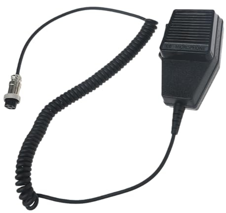 NIHENHAO Microfono CB a 4 Pin Sostituzione Microfono con cancellazione del Rumore Altoparlante per per n per Radio oline Plastica + Metallo