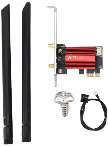 CHEOTIME Scheda PCIe WiFi 6E, Scheda di Rete WiFi a Tripla Banda 4200MBPS PCIE WiFi con BT5.2 per i Giochi per Computer Desktop e Streaming