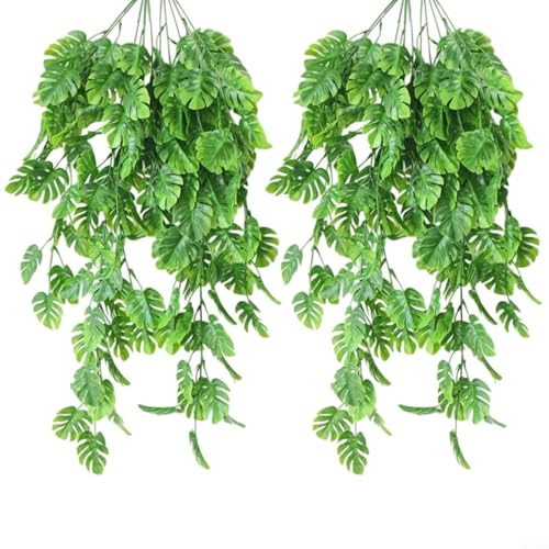 CWOQOCW Ghirlanda di edera artificiale, 80 cm, in plastica verde, per casa, giardino, festa di nozze, decorazione per interni ed esterni (4 pezzi B)