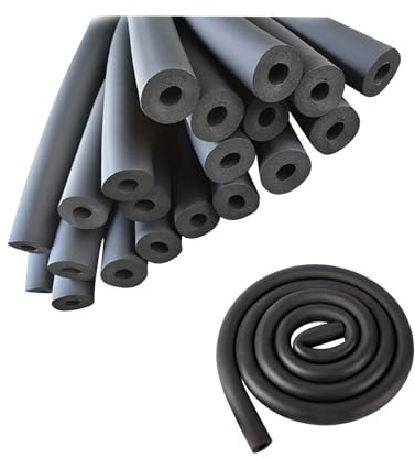 Schwarz Rohrisolierung Wärmeerhaltung Schlauch, Innendurchmesser 16-108mm, Dicke 20/30mm Isoliertes Rohr für Heizung Sanitär Heizungsrohr Kupferrohr(60mm*20mm*1.9m)