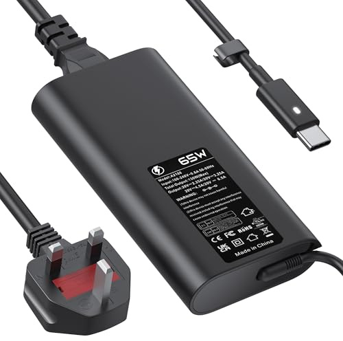 65W 45W USB C Charger for Dell Latitude 5420 5430 5440 5450 5520 5530 5540 5550 5320 3440 7420 7430 7440 7330 7340 7390 e5430 Inspiron 14 7425 16 7620 Chromebook 3100 XPS 13 Type C Power Adapter Cord