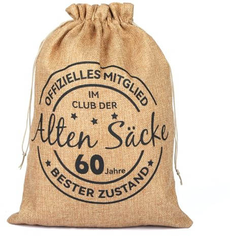 Tikplus Geschenkbeutel Alter Sack, Lustige Geschenke für Männer 60 mann | Alter Mann Geschenke, Verpackung Geburtstagsgeschenk (41 x 30 cm)
