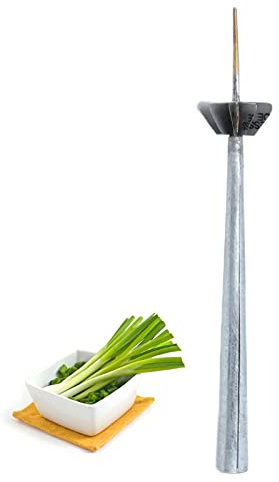 Phefop Coltello per Scalogno con Fiori di Pruno, Tritacipolle in Acciaio Inossidabile con Impugnatura Robusta per Tagliare Cipolle, Porri, Zucchine, Patate, Carote, Gadget da