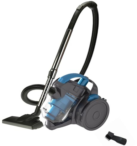 Bagless cylinderdammsugare med 2 000 W hög effekt, 1,5 liters kapacitet, 5 m sladd, 4-stegs HEPA-filter, turboverktyg för husdjurshår – perfekt för hårda golv och dammborttagning