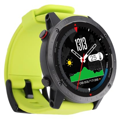 Pongnas Rotondo per Nuoto e Immersioni – Display HD da 0,3 Pollici, Orologio Sportivo da 50 M con Sensore di profondità, Barometro e Batteria a Lunga Durata da 320 MAh per Corsa, Escursionismo,