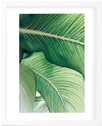 Bilderrahmen 30x40 cm – Farbe Weiß, aus Holz, mit Acrylglas – zum vertikalen oder horizontalen Aufhängen/Aufstellen, für Fotos, Poster, Puzzles