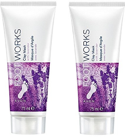 Foot Works Máscara de arcilla con lavanda - Pack de 2 x 75 ml