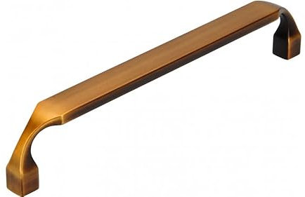 SIRO Möbelgriff Trebbin, Vintage, Druckguss messing schwarz gebürstet, 170 mm x 31 mm x 15 mm, LA 160 mm, 2440-170ZN79